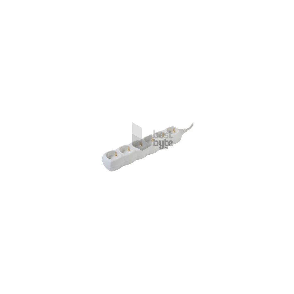 Somogyi NV 06/WH 6aljzat 1.5méter 3x1mm2 fehér védőérintkezős elosztó