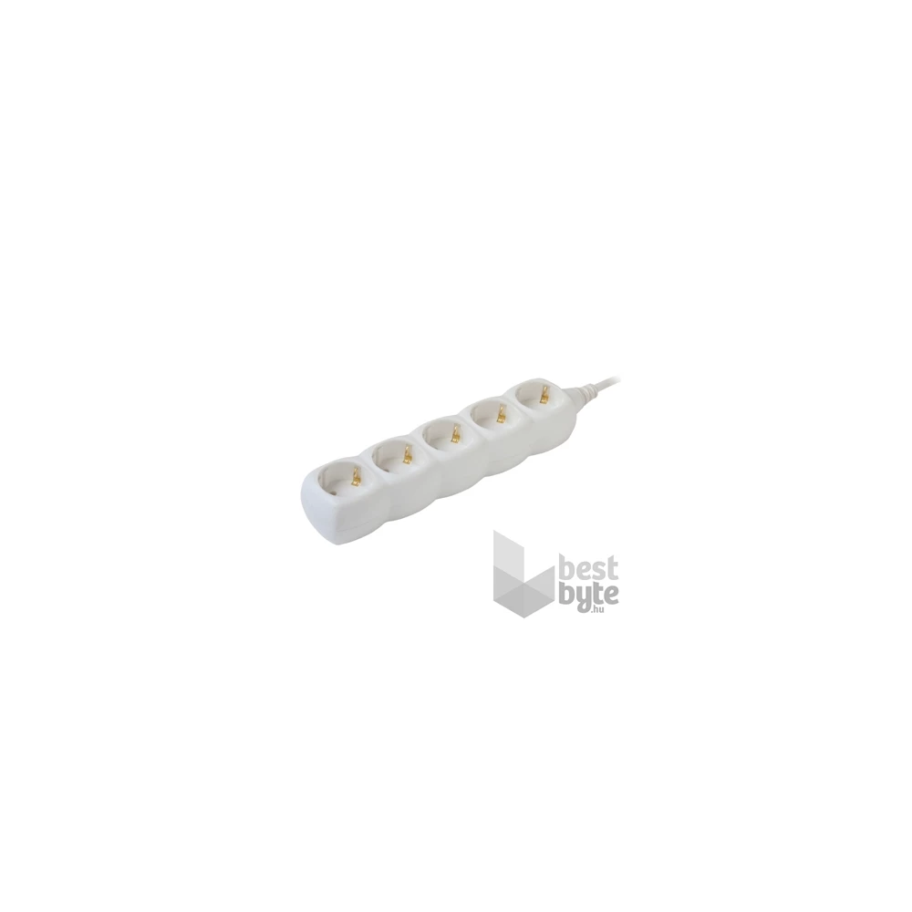 Somogyi NV 5/WH 5-ös 1,5méter 3x1mm2 fehér védőérintkezős elosztó