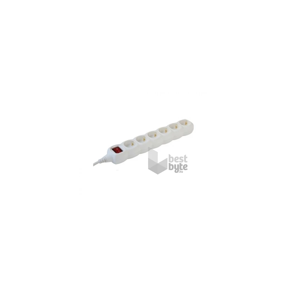 Somogyi NV 6K/WH 6 aljzat 1,5 méter 3x1mm kapcsolós elosztó