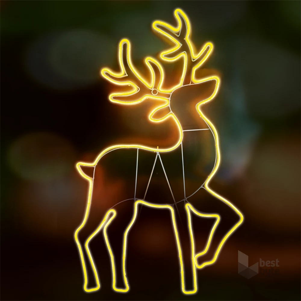 Somogyi NEON 4 94x56cm neon-light világító szarvas