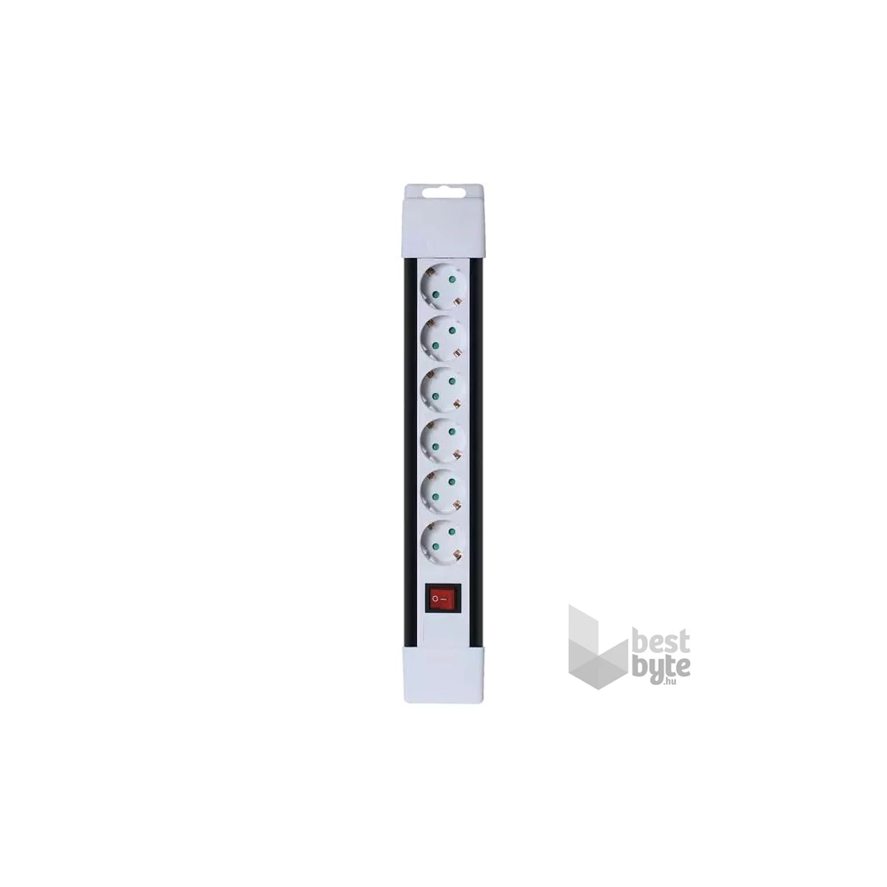 Somogyi PNV 06K/WH 6 aljzat 2méter 3x1mm2 IP20 kapcsolós fehér elosztó