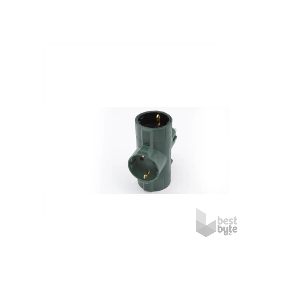 Home TPF-26/GR 3 aljzat 230V 16A földelt sötétzöld T elosztó