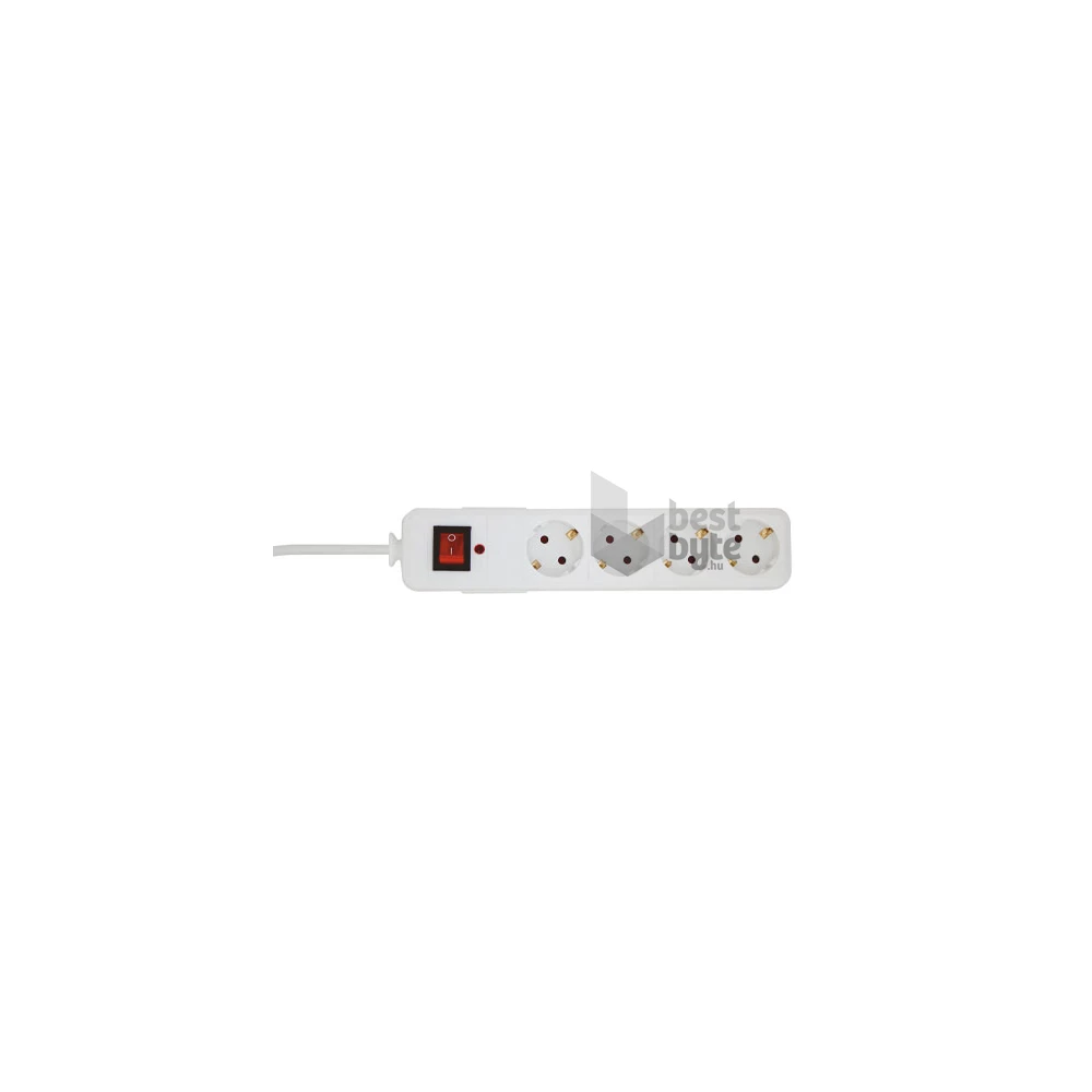 Somogyi NVT 04K/WH 4 aljzat 1,5 méter 3x1,5mm2 fehér túlfeszültség védett elosztó