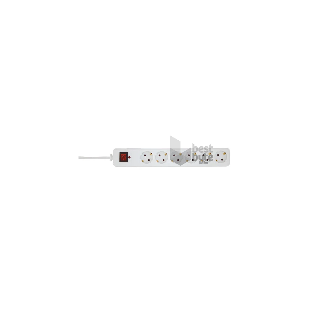 Somogyi NVT 06K/WH 6 aljzat 1,5méter 3x1,5mm2 túlfeszültség védett elosztó