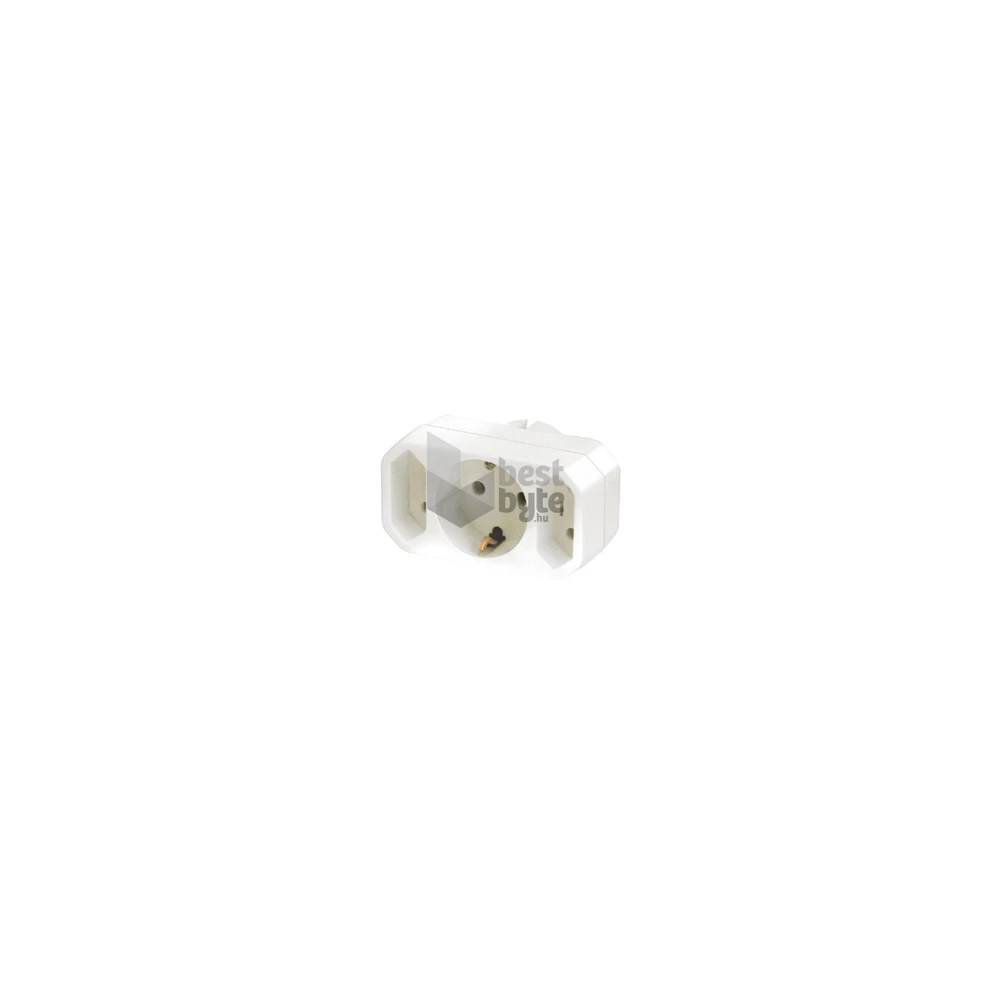 Somogyi NV 13/WH 230V 16A 2euro + 1 földelt IP20 fehér elosztó