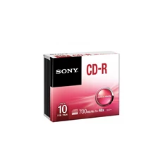 Sony 10CDQ80SS CD-R 700 MB 48x slim tok lemez 10db/csomag