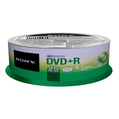 Sony 25DPR47SP DVD+R 4.7 GB 16x cake box lemez 25db/csomag
