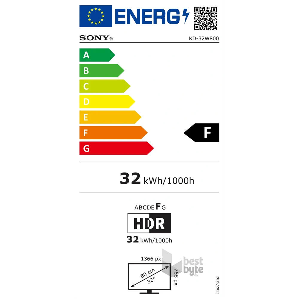 Sony 32" KD32W800P1AEP HD Ready Android Smart LCD TV (Újszerű)
