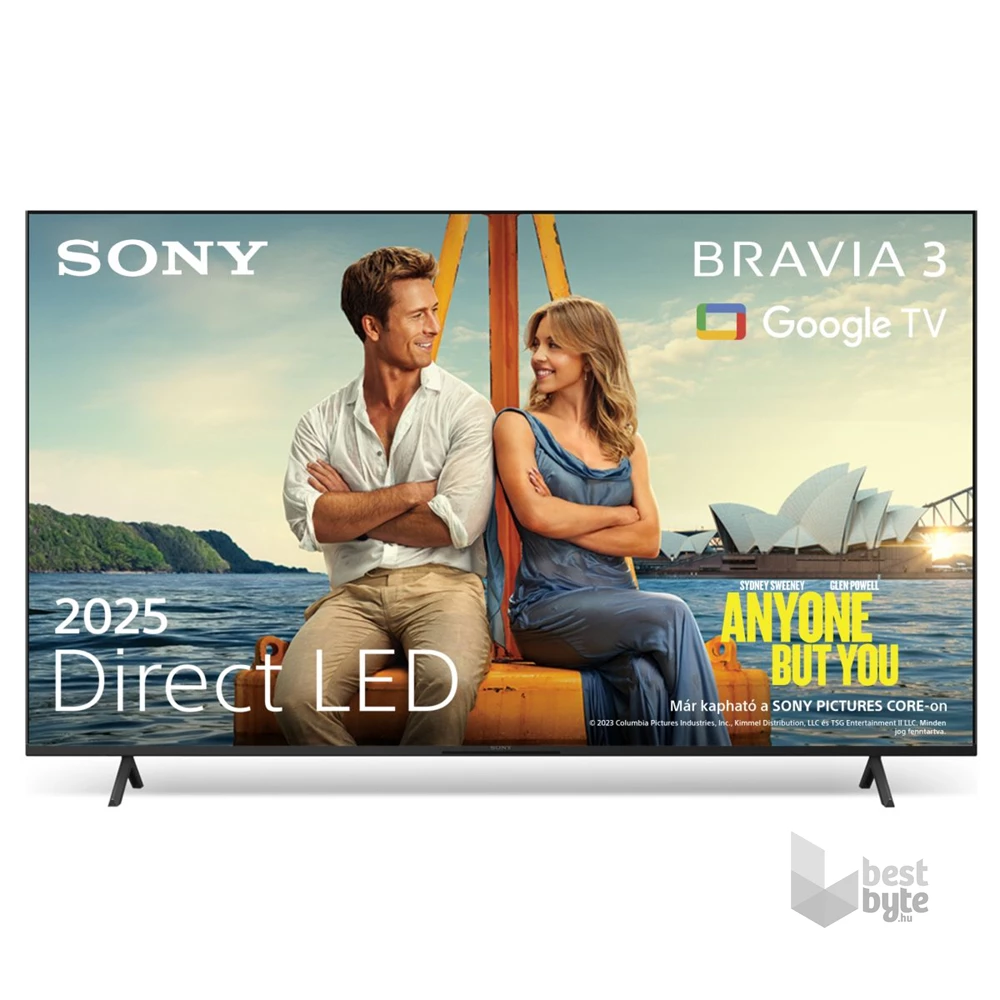 Sony 43" Bravia 3 K43S35BP 4K UHD Smart LED TV (Újracsomagolt)