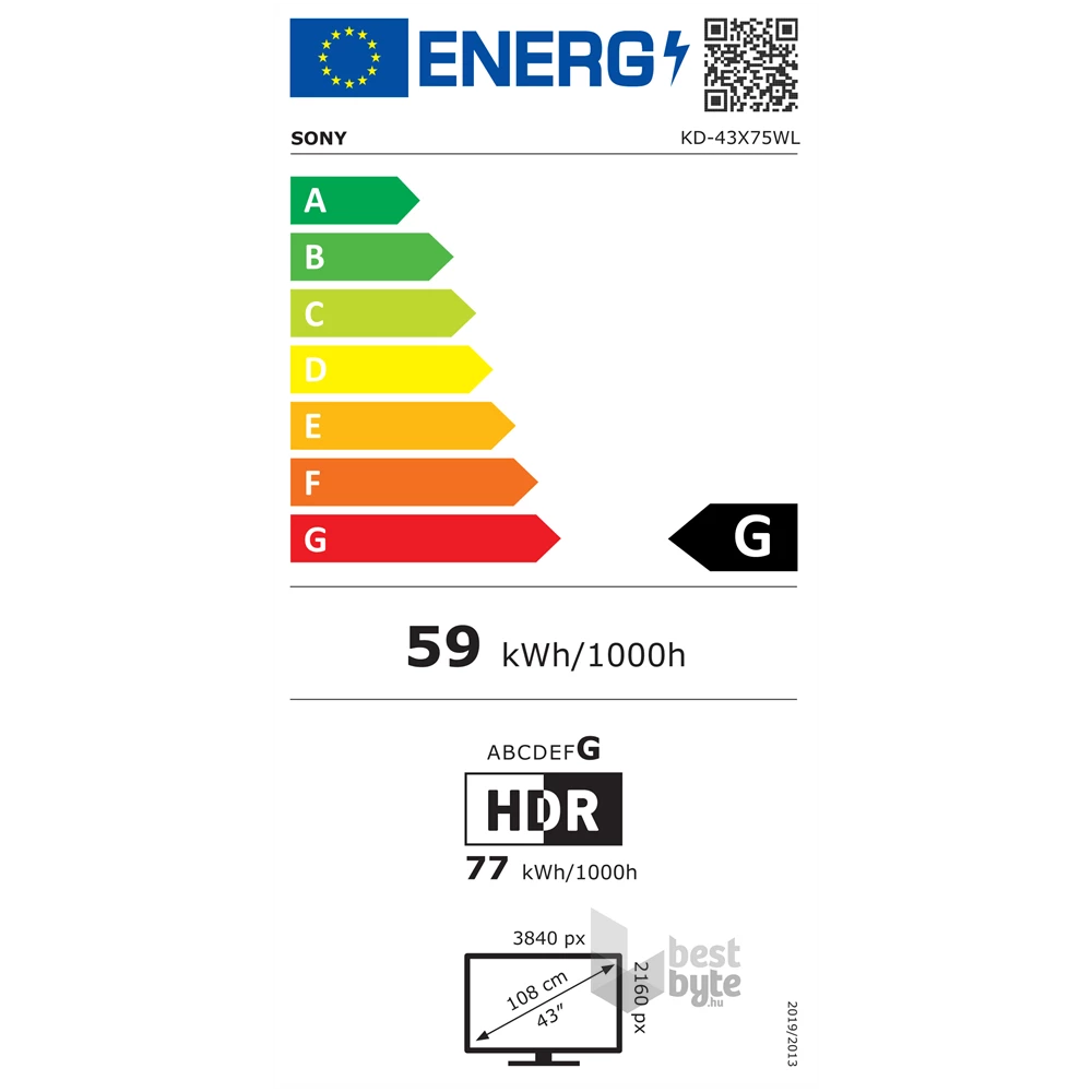 Sony 43" KD43X75WLPAEP 4K UHD Smart LED TV