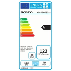 Sony 49" KD-49XG8396BAEP 4K HDR Android Smart LED TV