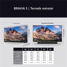 Sony 55" Bravia 5 K55XR55B 4K UHD Smart Mini LED TV