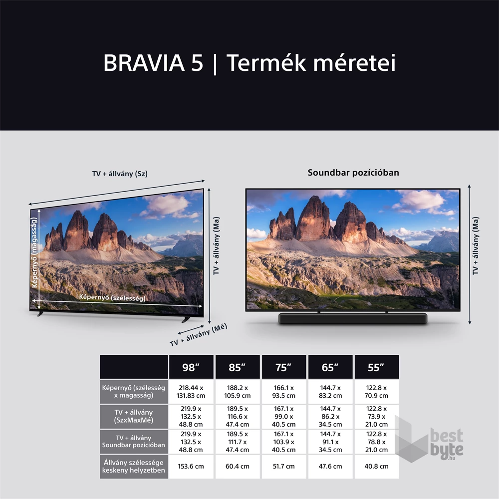 Sony 55" Bravia 5 K55XR55B 4K UHD Smart Mini LED TV