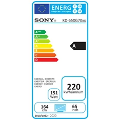 Sony 65" KD-65XG7096BAEP 4K HDR Smart LED TV