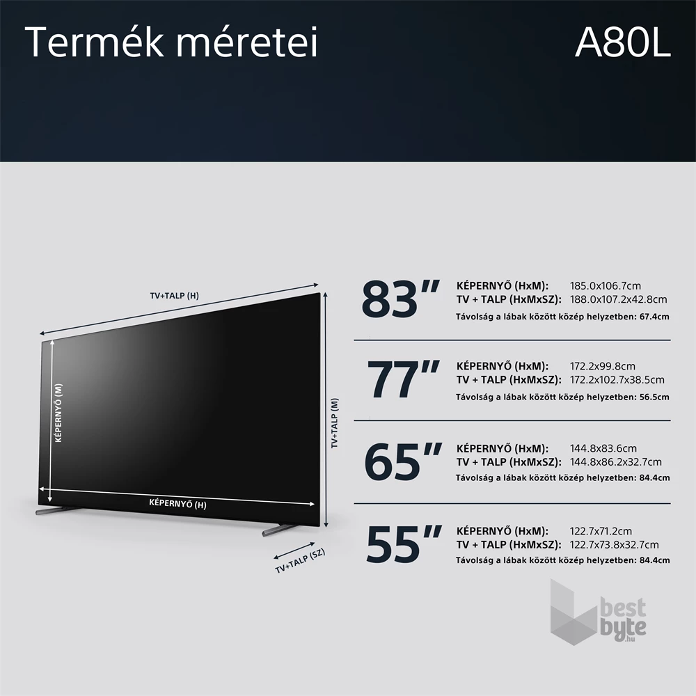 Sony 83" XR83A80LPAEP 4K UHD Smart OLED TV