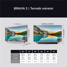 Sony 85" Bravia 3 K85S35BP 4K UHD Smart LED TV