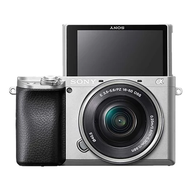 Sony A6100 MILC kit ezüst fényképezőgép