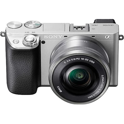 Sony A6100 MILC kit ezüst fényképezőgép