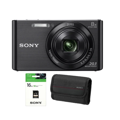 Sony DSC-W830B 16 GB kártya táska kit fekete digitális fényképezőgép