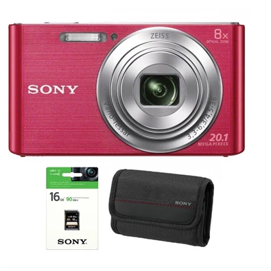 Sony DSC-W830P 16 GB kártya táska kit rózsaszín digitális fényképezőgép