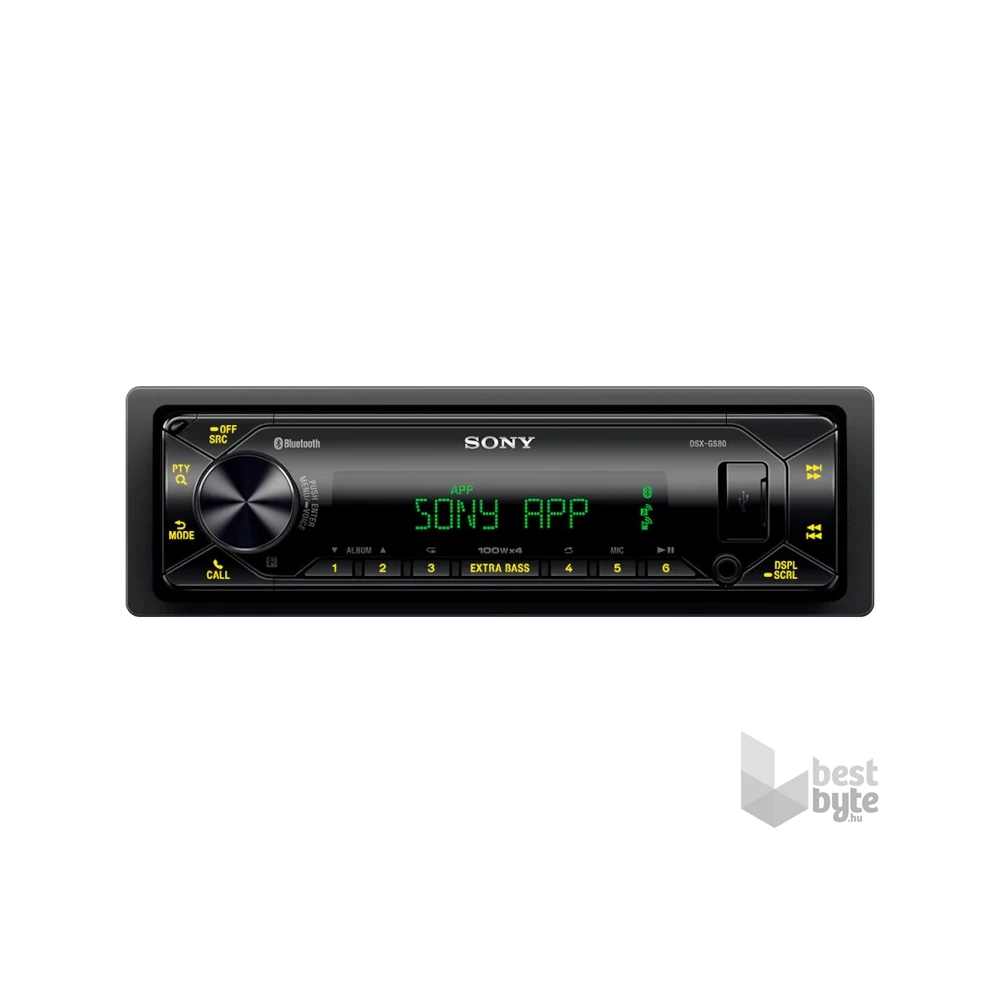 Sony DSXGS80 Bluetooth/USB/MP3/FLAC 4x100W autóhifi fejegység