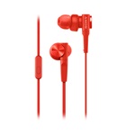 Sony MDRXB55APR Extra Bass mikrofonos piros fülhallgató