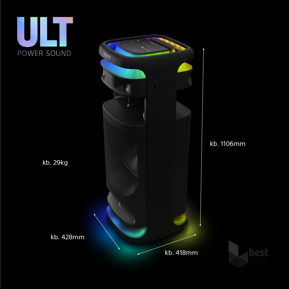 Sony SRSULT1000.CEL ULT TOWER 10 Ultimate Bluetooth party hangszóró vezeték nélküli mikrofonnal