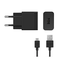 Sony UCH12_UCB20 USB 15W fekete hálózati töltő + Type-C kábel