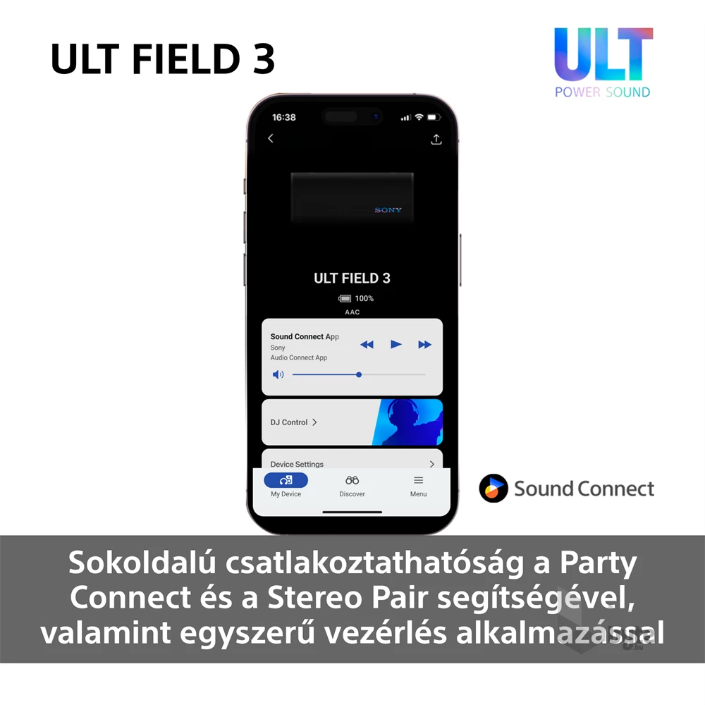 Sony ULT Field 3 szürke Bluetooth hangszoró