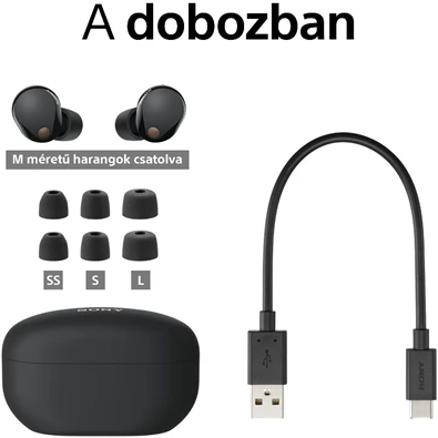 Sony WF1000XM5B.CE7 True Wireless Bluetooth zajszűrős fekete fülhallgató