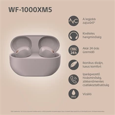 Sony WF1000XM5P.CE7 True Wireless Bluetooth zajszűrős rózsaszín fülhallgató