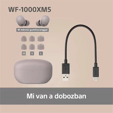 Sony WF1000XM5P.CE7 True Wireless Bluetooth zajszűrős rózsaszín fülhallgató