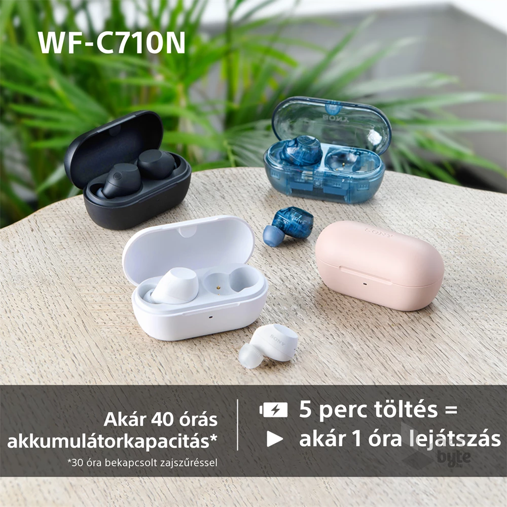 Sony WFC710 True Wireless Bluetooth zajszűrős fehér fülhallgató