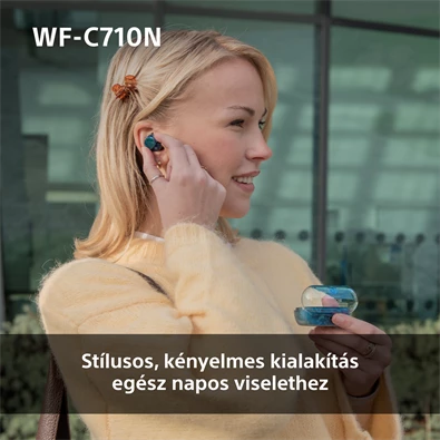 Sony WFC710 True Wireless Bluetooth zajszűrős rózsaszín fülhallgató