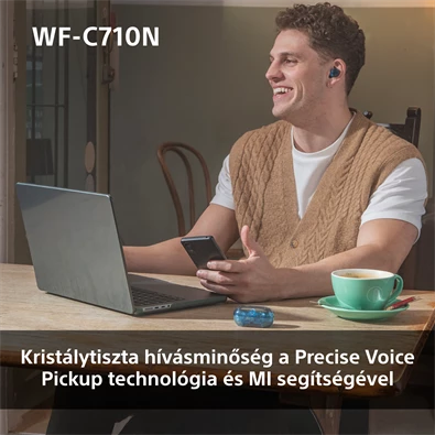 Sony WFC710 True Wireless Bluetooth zajszűrős rózsaszín fülhallgató