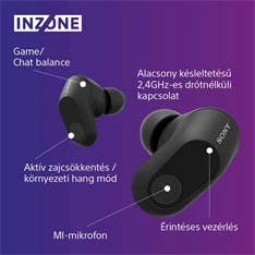 Sony WFG700NB.CE7 INZONE Buds Bluetooth fekete zajszűrős gamer fülhallgató