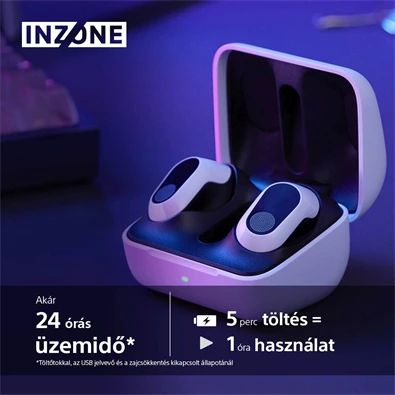 Sony WFG700NW.CE7 INZONE Buds Bluetooth fehér zajszűrős gamer fülhallgató