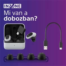 Sony WFG700NW.CE7 INZONE Buds Bluetooth fehér zajszűrős gamer fülhallgató
