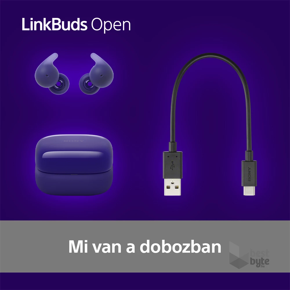 Sony WF-L910 Linkbuds Open True Wireless Bluetooth lila fülhallgató