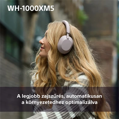 Sony WH-1000XM5 Bluetooth rózsaszín fejhallgató