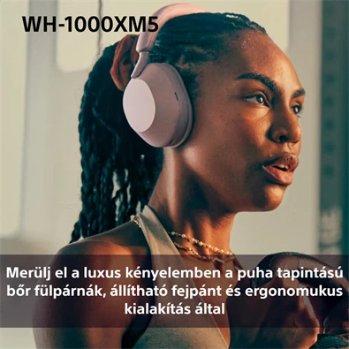 Sony WH-1000XM5 Bluetooth rózsaszín fejhallgató