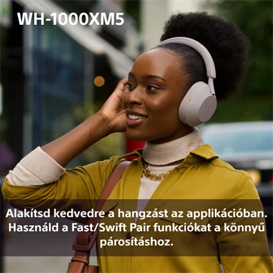 Sony WH-1000XM5 Bluetooth rózsaszín fejhallgató