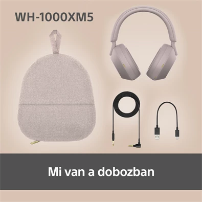 Sony WH-1000XM5 Bluetooth rózsaszín fejhallgató
