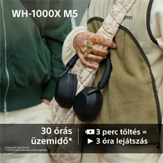 Sony WH-1000XM5 Prémium Bluetooth fekete zajszűrős fejhallgató