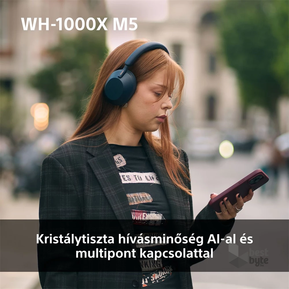 Sony WH-1000XM5 Prémium Bluetooth platina ezüst zajszűrős fejhallgató