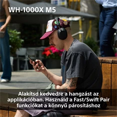 Sony WH-1000XM5 Prémium Bluetooth platina ezüst zajszűrős fejhallgató