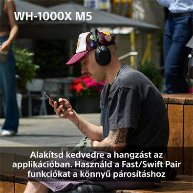 Sony WH-1000XM5 Prémium Bluetooth platina ezüst zajszűrős fejhallgató