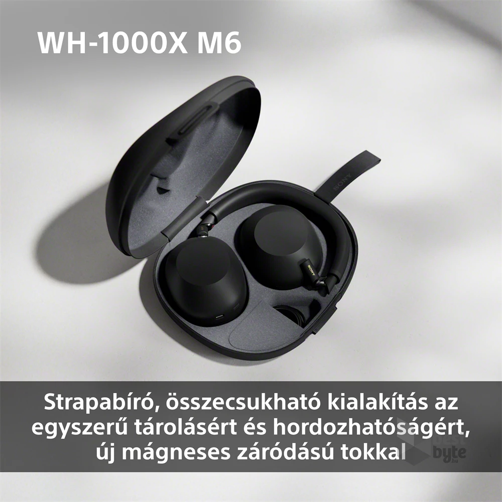 Sony WH1000XM6B.CE7 vezeték nélküli fekete fejhallgató