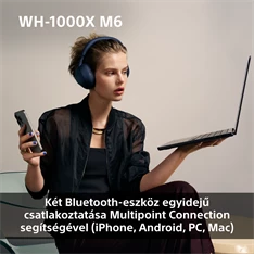 Sony WH1000XM6L.CE7 vezeték nélküli éjkék fejhallgató