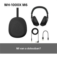 Sony WH1000XM6L.CE7 vezeték nélküli éjkék fejhallgató